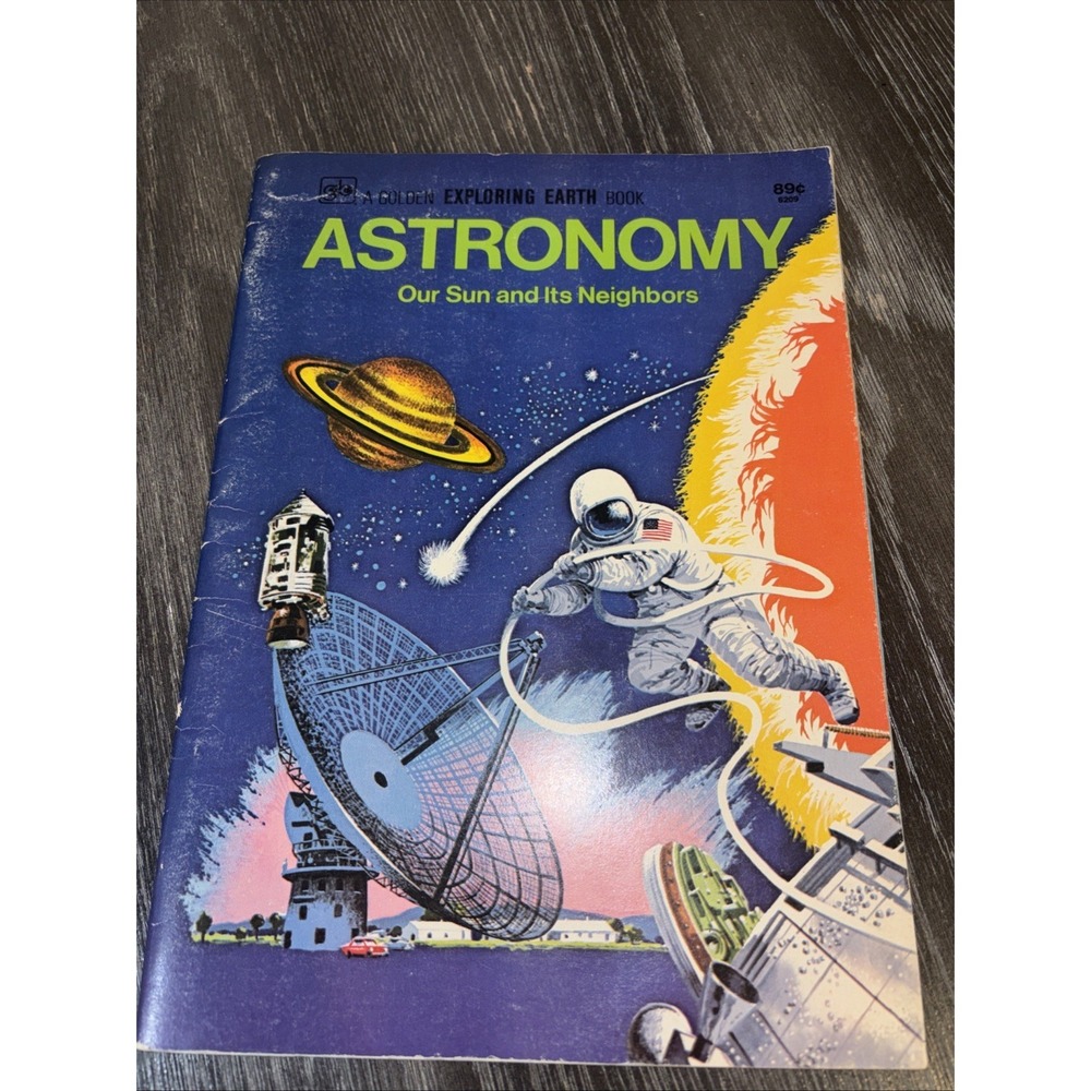 Vintage 1974 Golden Press Book ASTRONOMY: OUR SUN and ITS NEIGHBORS - 48 pgs